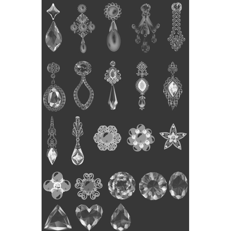 Procreate/Ps 52 บรัชต่างหูเพชรพลอย