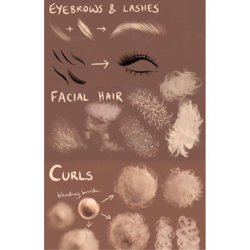 [Procreate] 88 Hair Brushes