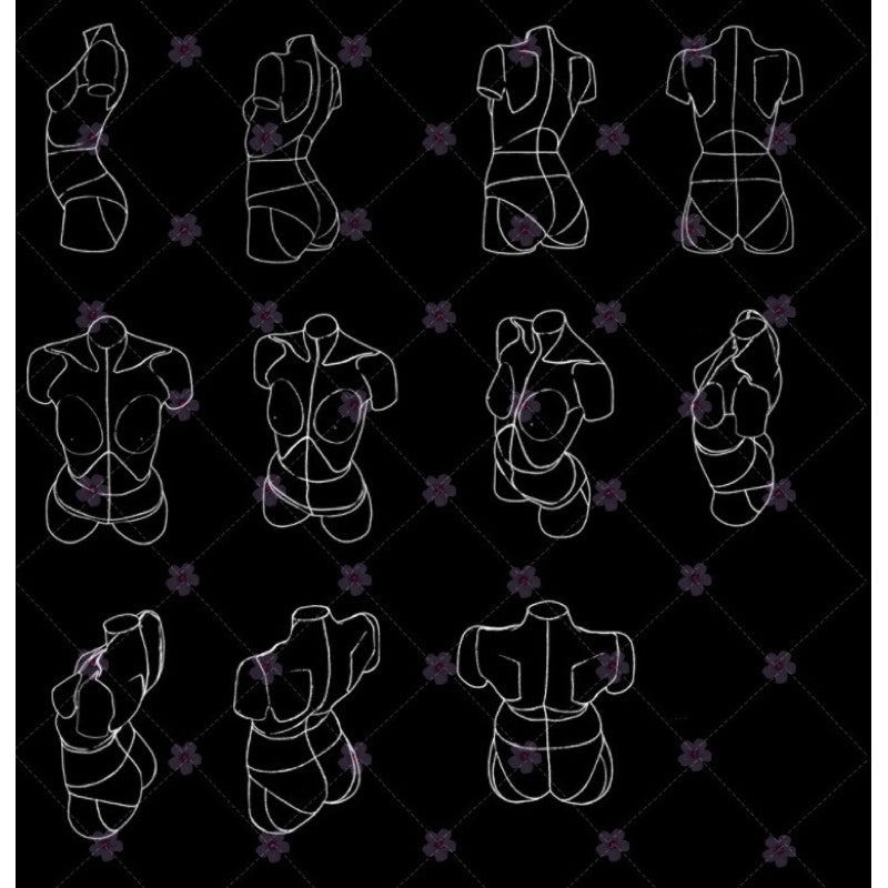 [Procreate/Ps] 39 เบสใบหน้า-ลำตัวผู้หญิง