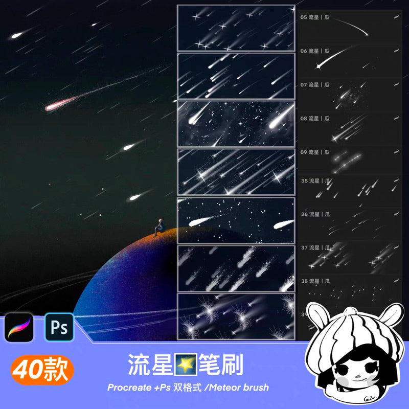 Procreate/Ps 40 บรัชดาวตก