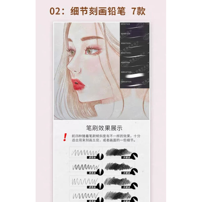 Procreate Set ดินสอสี + 9 พาเลทสี