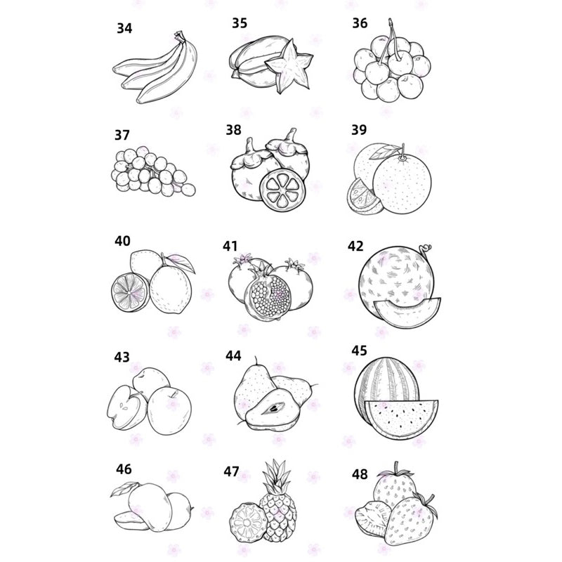 Procreate/Ps 100 บรัชผลไม้ v.1