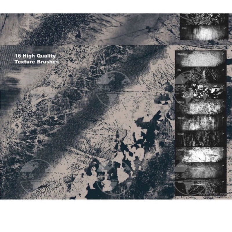 [Procreate] บรัชลวดลายหินเก่า หินอ่อน 16 บรัช