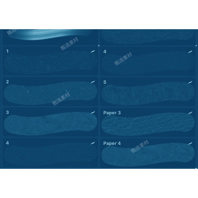 Procreate 50 บรัช Soft Pen painting