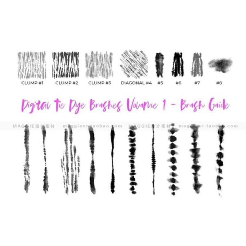 [Procreate] บรัชลายผ้ามัดย้อม : Digital Tie-Dye