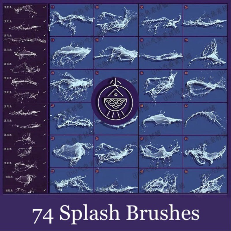 [Procreate] 74 Splash Brushes
