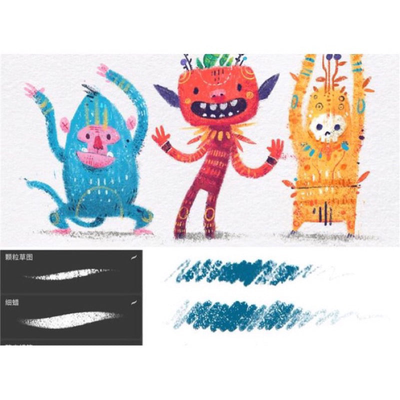 [procreate] 15 Crayon texture