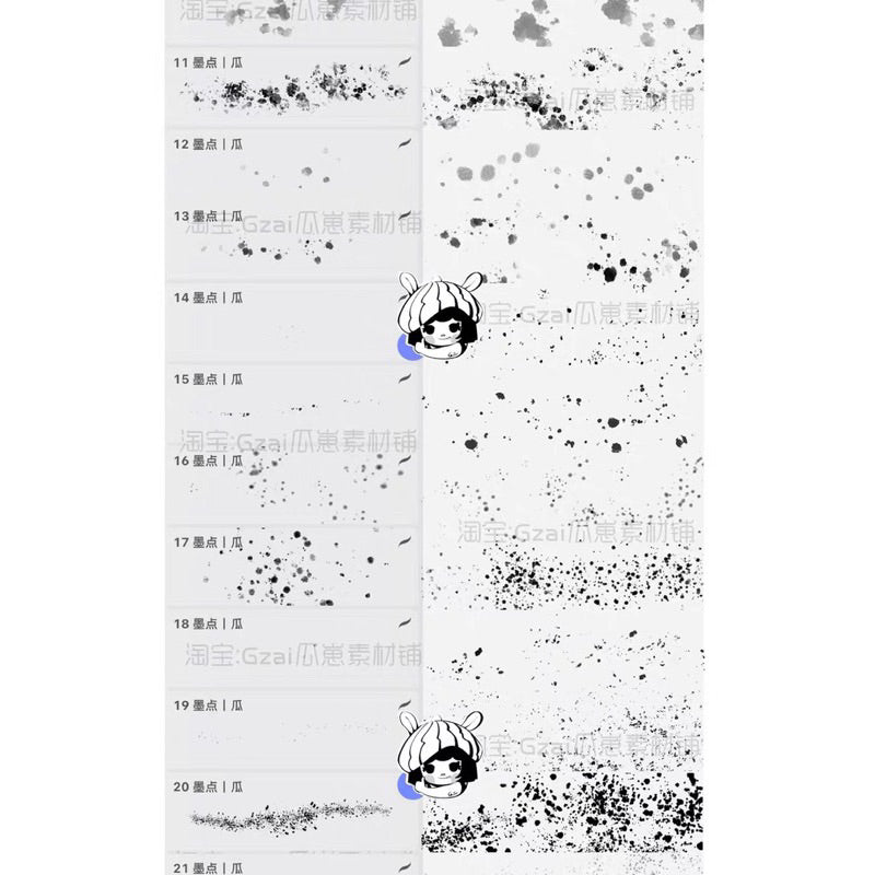 Procreate 23 บรัช Ink dot