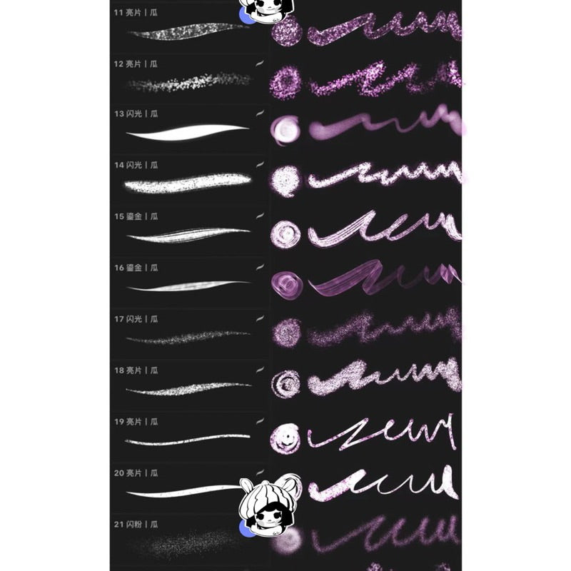 [Procreate] Metallic Paint 40 บรัช