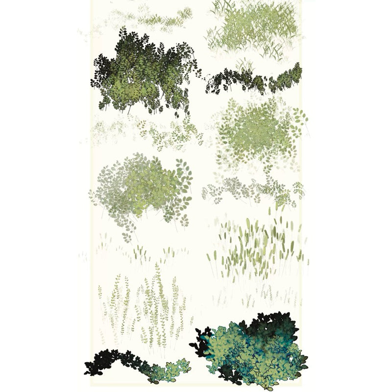 Procreate เซตบรัชหญ้าริมทาง ต้นกก แหน (E2)