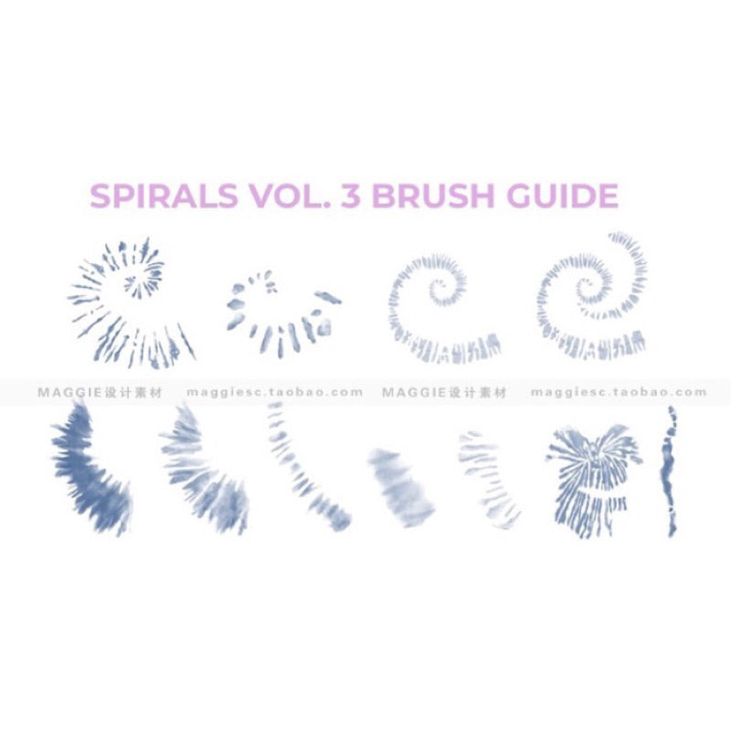 [Procreate] บรัชลายผ้ามัดย้อม : Digital Tie-Dye