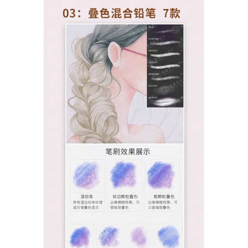 Procreate Set ดินสอสี + 9 พาเลทสี