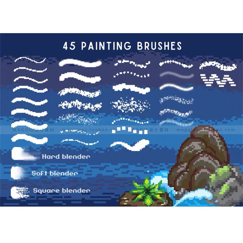 [procreate] 179 Pixel Art Brushes