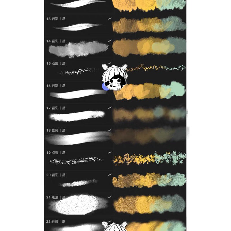 Procreate/Ps 34 บรัช Imitation rock color