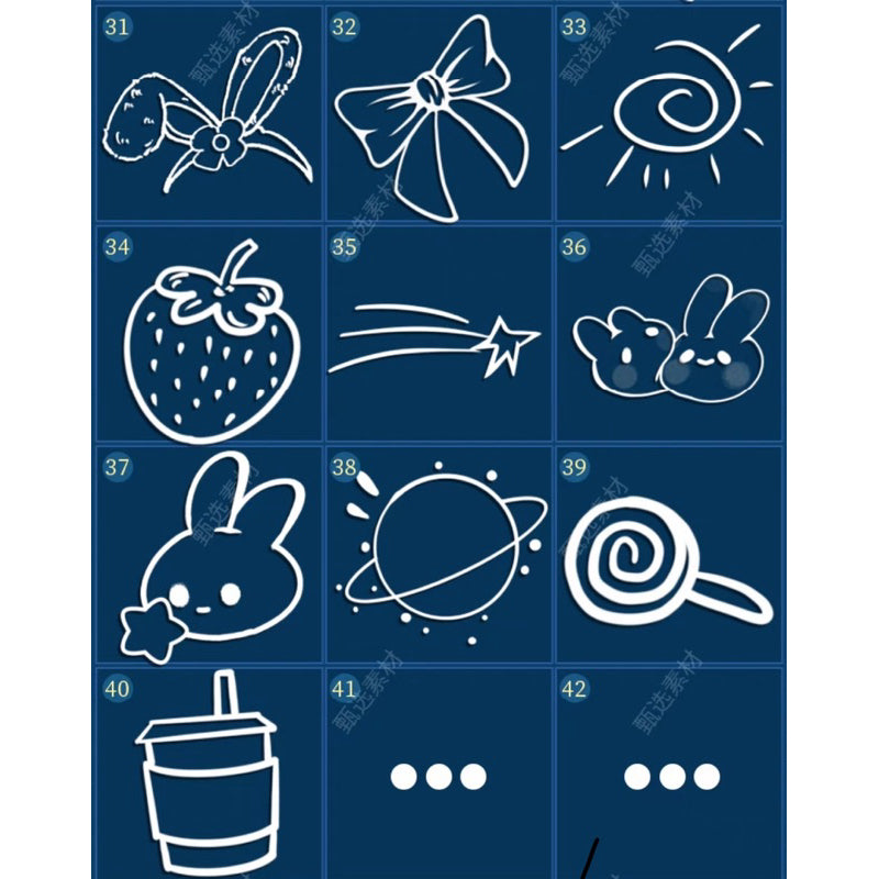 Procreate/Ps 40 บรัชที่คาดผม กิ๊บน่ารัก