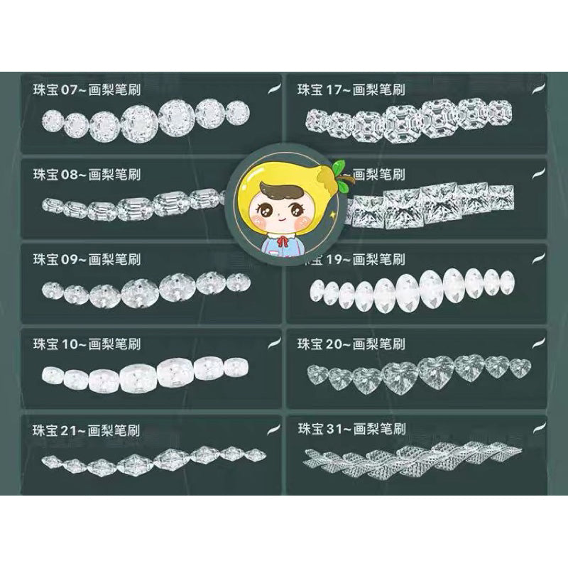 [ps/procreate] 60 Diamond Jewelry Brushes