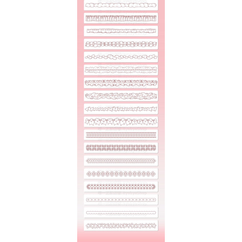 Procreate เซตบรัชลูกไม้ ระบายกระโปรงสวยๆ