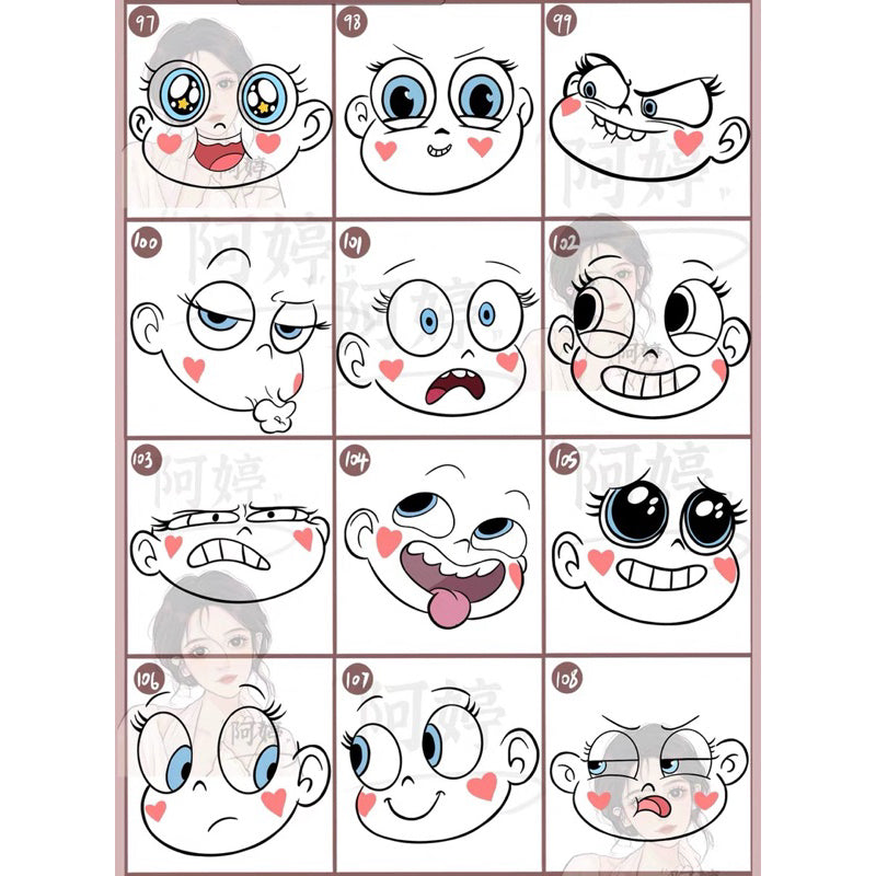 Procreate/Ps 123 บรัชใบหน้าแสดงอารมณ์