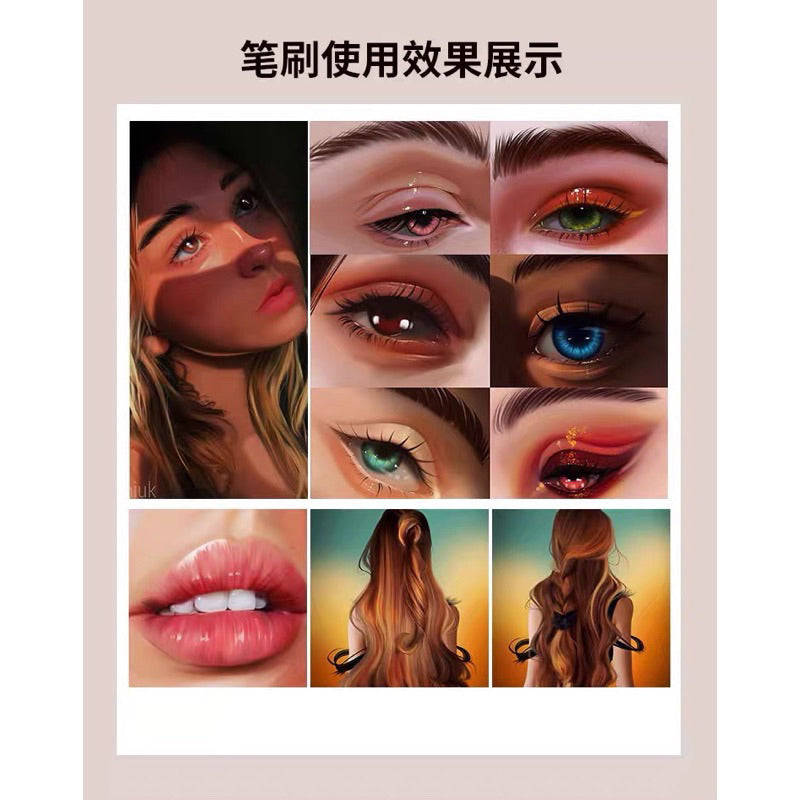 Procreate บรัช Portrait realistic + พาเลทสีผิว (P02)