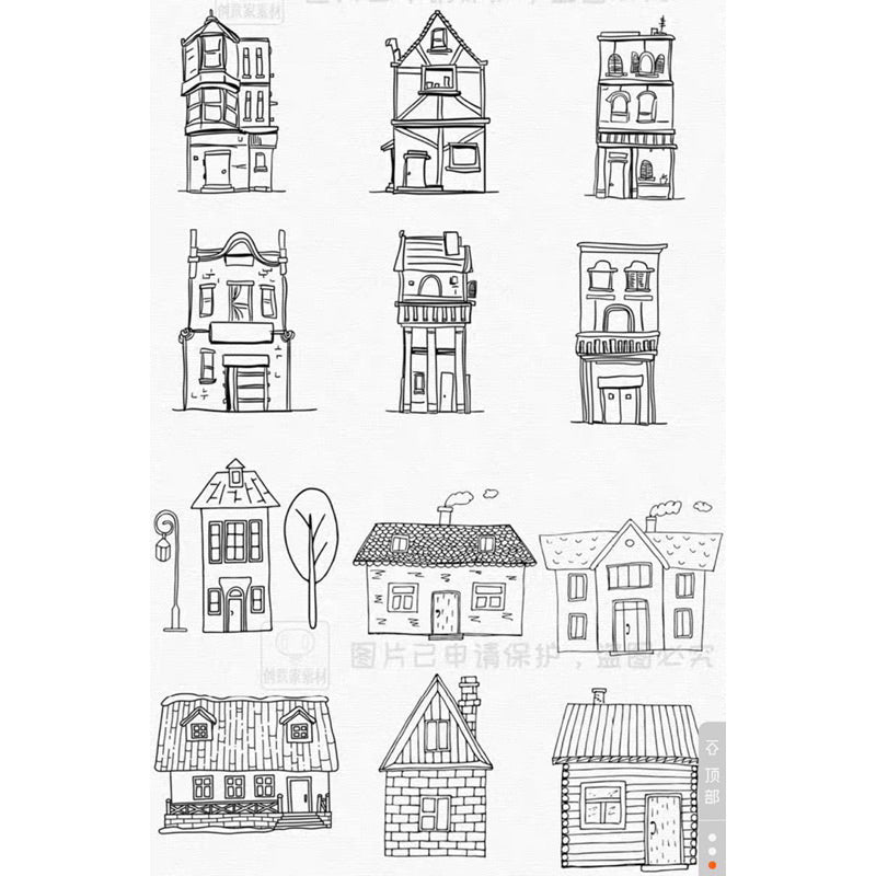 Procreate/Ps 70 บรัช cartoon house