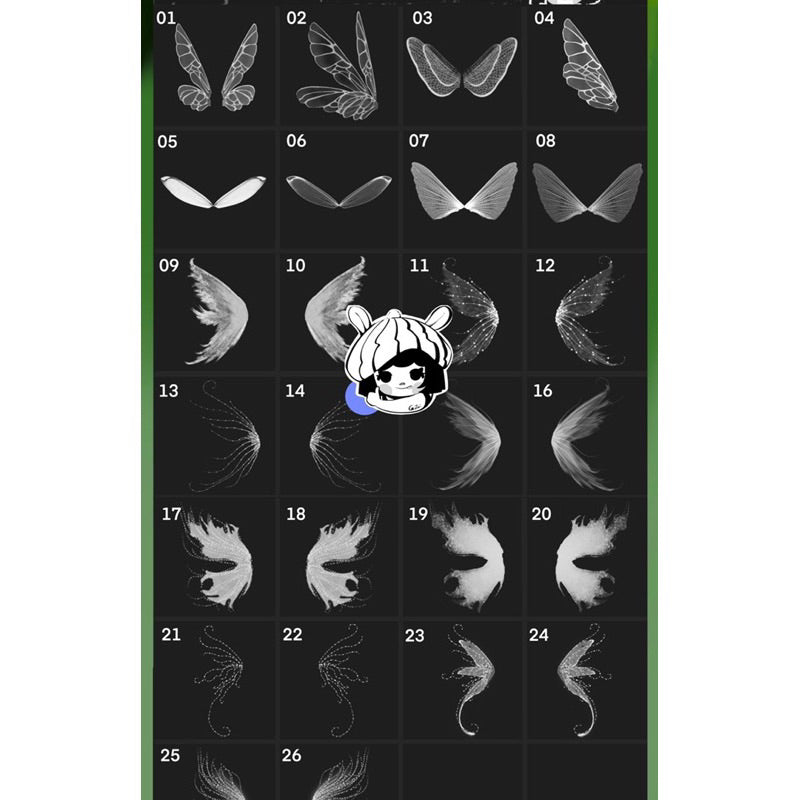 [Procreate] 44 Fairy wings brushes