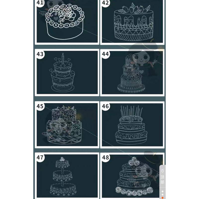 Procreate/Ps 56 บรัช Cake Dessert