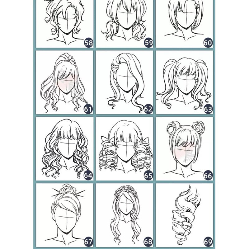 [Procreate/Ps] 79 บรัชทรงผม