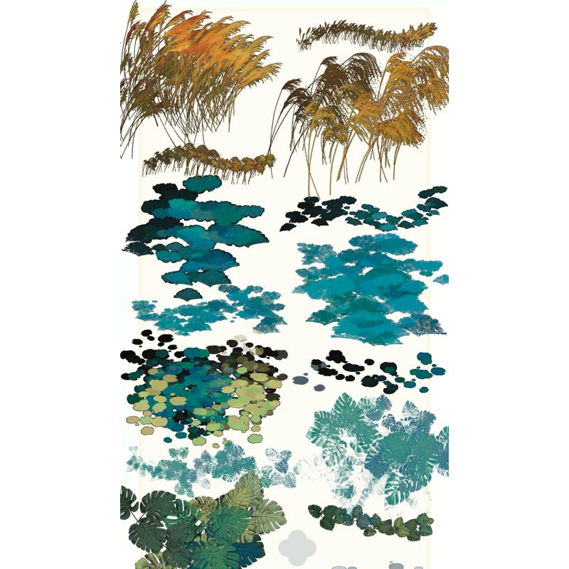 Procreate เซตบรัชหญ้าริมทาง ต้นกก แหน (E2)